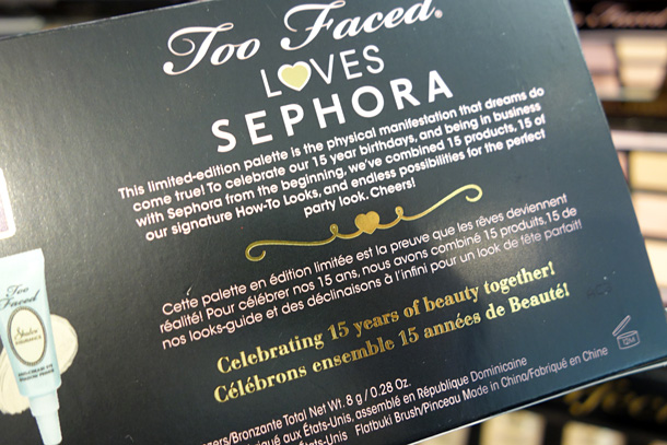Too Faced Loves Sephora 15 Years of Beauty Palette