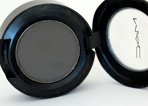 MAC Ashbury Eye shadow, a matte taupey gray from the MAC Mod collection (1990)
