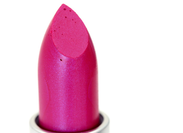 MAC Pink Poodle Lipstick, a vivid fuchsia pink with a frost finish from the Valentine's Day Collection (2000)