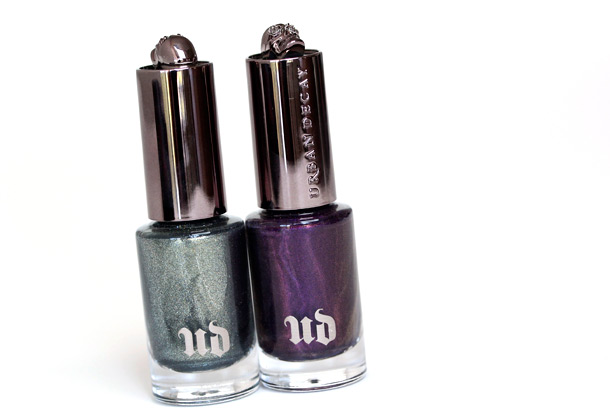 Urban Decay Nail Colors in Addiction (left) and Vice (right)