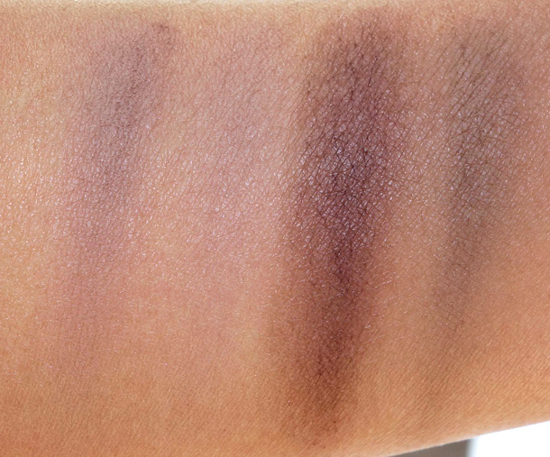 Urban Decay Brow Box Swatches: Honey Pot (left) and Brown Sugar (right)