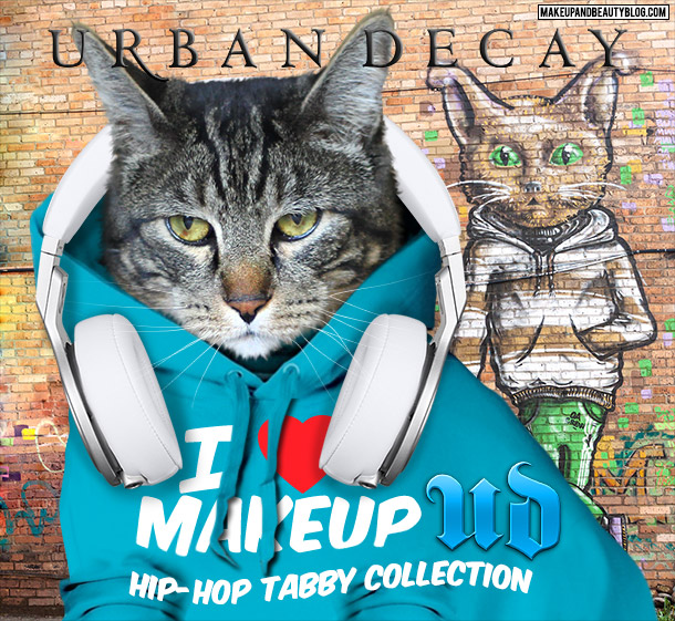 Tabs the Cat for the Urban Decay Hip-Hop Tabby Collection