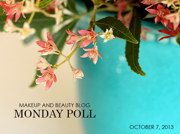 Makeup and Beauty Blog Monday Poll for October 7, 2013