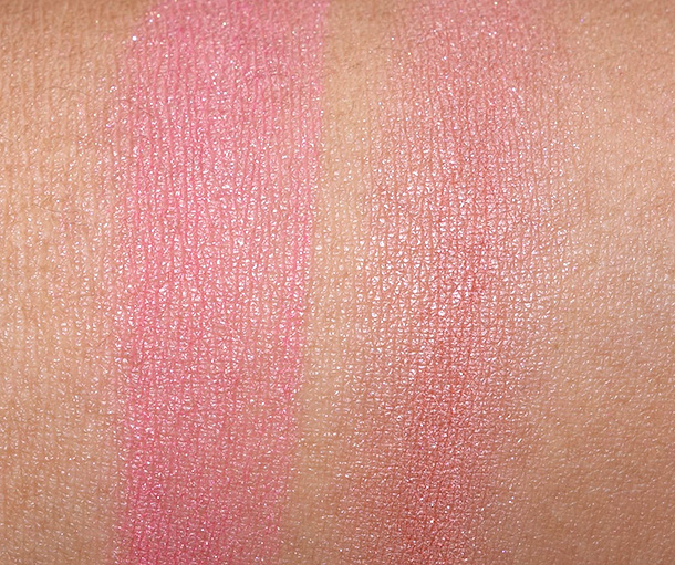 Too Faced Something About Berry Peach Beach Swatches