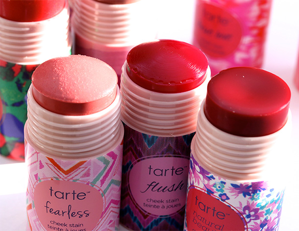 Tarte Cheek Stains from the left: Fearless, Flushed and Natural Beauty