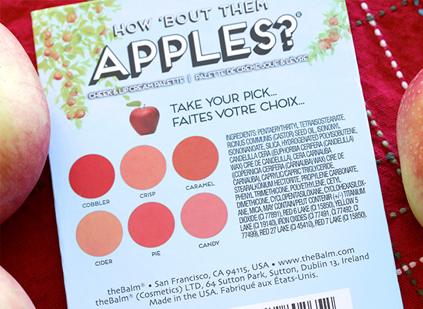 theBalm How Bout Them Apples Ingredients