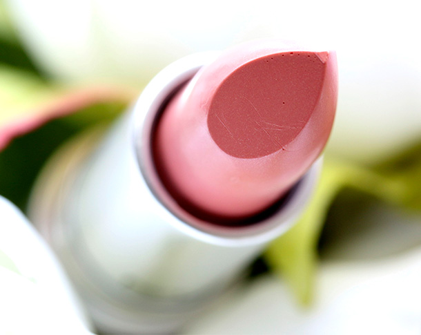 MAC Fleur D'Coral Lipstick, a pale creamy peach with a Lustre finish