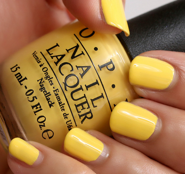 OPI I Just Can't Cope-Acabana, a creamy sunshine yellow