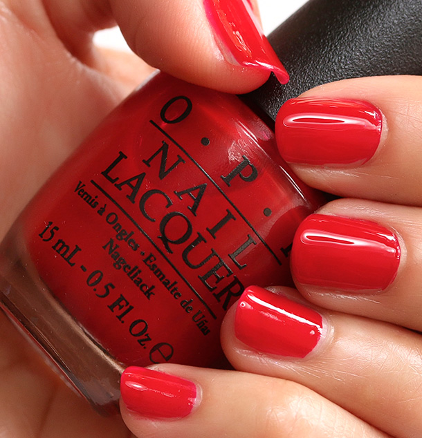 OPI Red Hot Rio, a ruby red