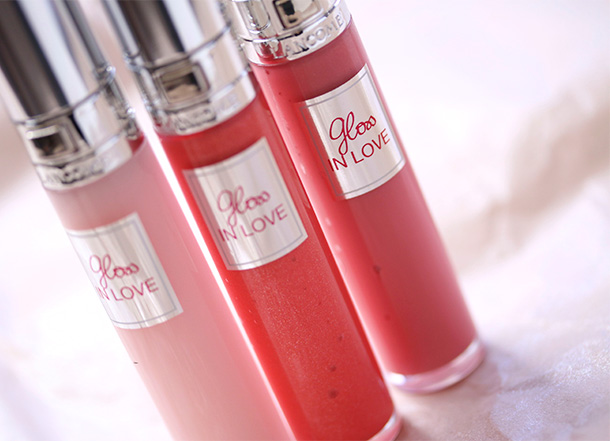 Lancome Glosses in Love from the left: 300, 144 and 302