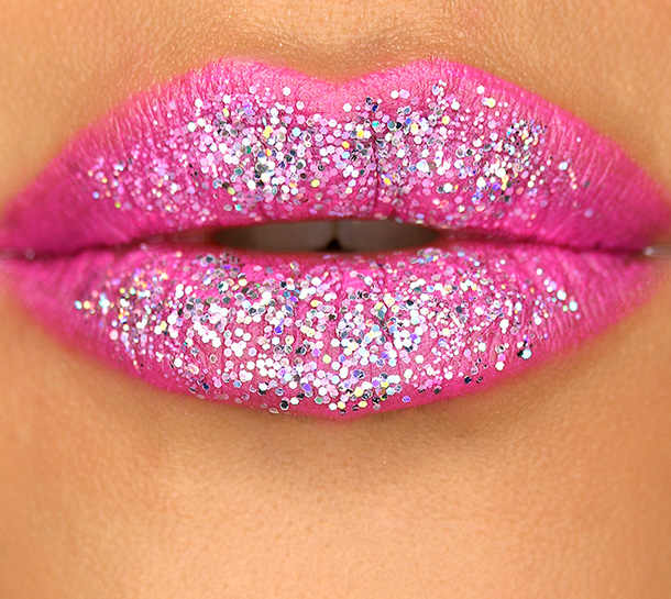 MAC Candy Yum Yum Lipstick, 3D Silver Glitter and 3D Pink Glitter