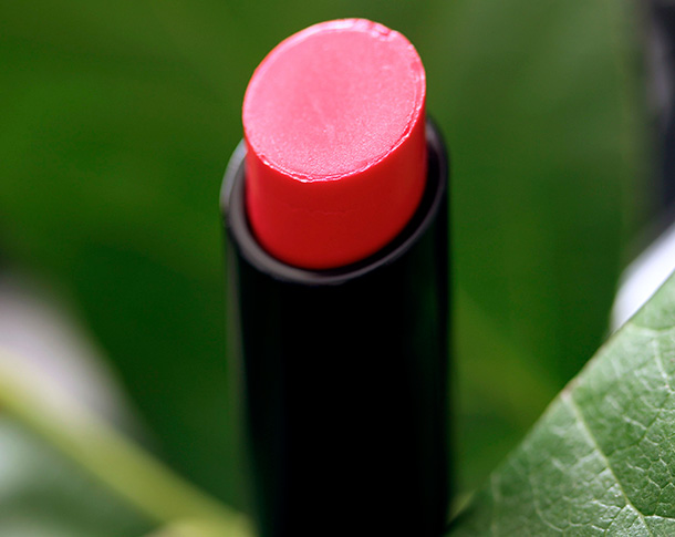 MAC Sheen Supreme Lipstick in Phosphorescent, an electric pinkish coral