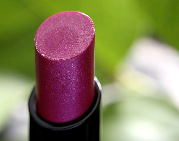 MAC Sheen Supreme Lipstick in Quite the Thing!, a deep blueish plum