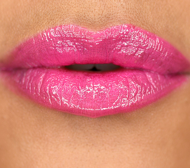 MAC Satin Lipstick in Kelly Yum-Yum and Lipglass in Bijou