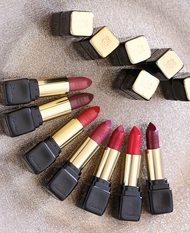 7 of the 25 new Guerlain KissKiss Lipsticks, $37 each