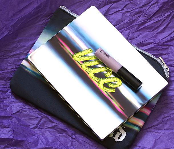 Urban Decay Vice3 with a MAC Lipglass for scale