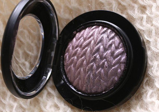 MAC Mineralize Eye Shadow in Leap, a shimmery lavender with half pearl/half frost finish