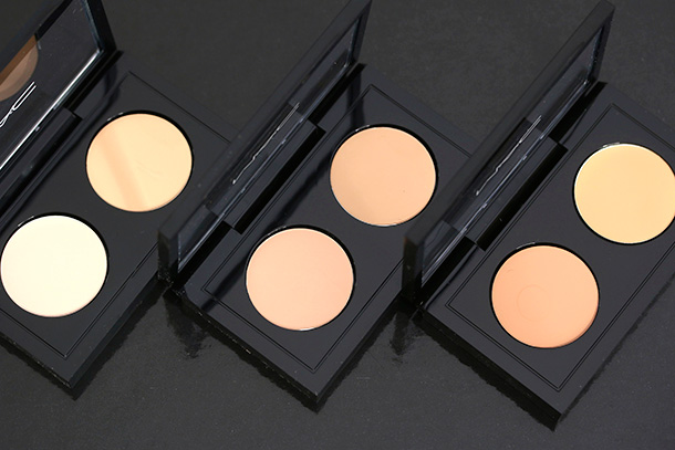 MAC Studio Finish Concealer Duos from the left: NW10/NC20, NW20/NC25 and NW30/NC35