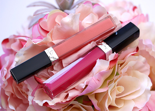 Dior Rouge Dior Brilliant Lipshine & Care Couture Colour in Victoire (left) and Darling (right)