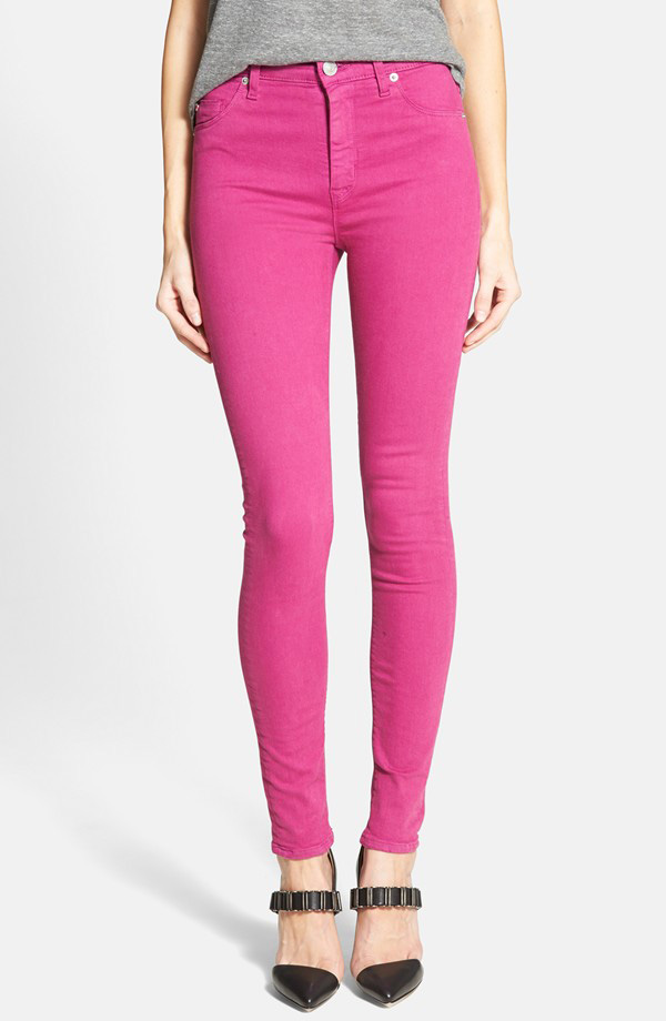 Hudson Jeans Krista Super Skinny Jeans in Bright Hydrangea