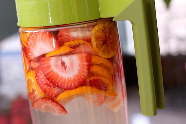 Strawberry and Orange Infused Water 1