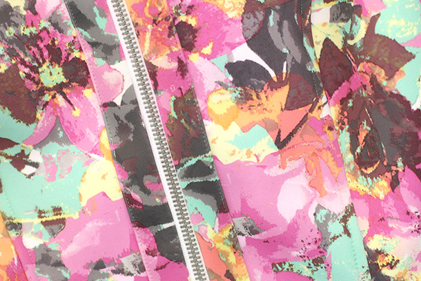Macy's INC International Concepts Floral-Print Peplum Scuba Jacket