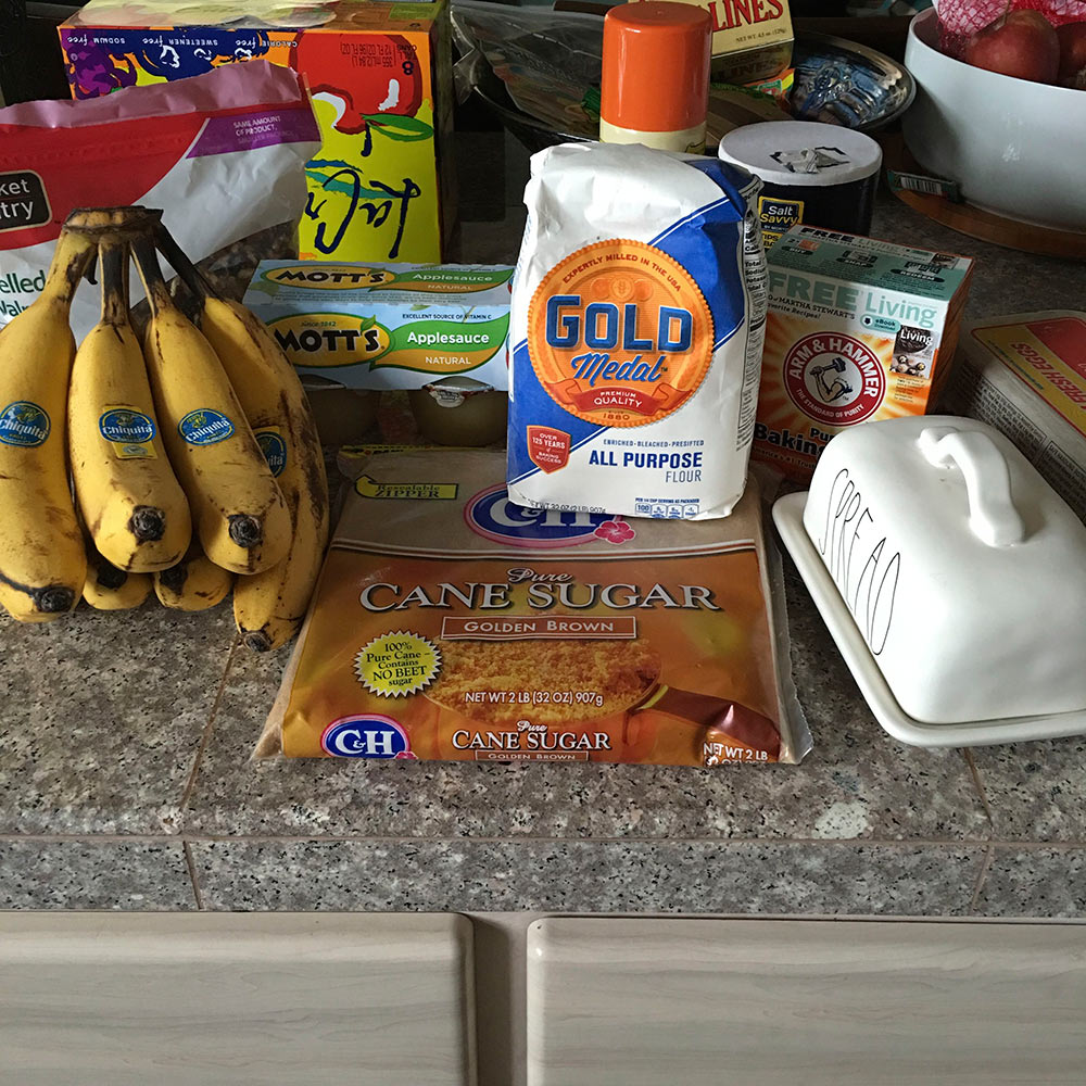 Banana Bread Ingredients