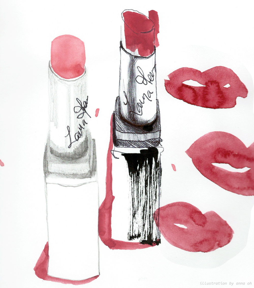 beauty illustration of the laura mercier lip parfait by anna oh spring 2016