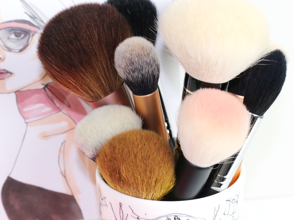 powder and face brushes