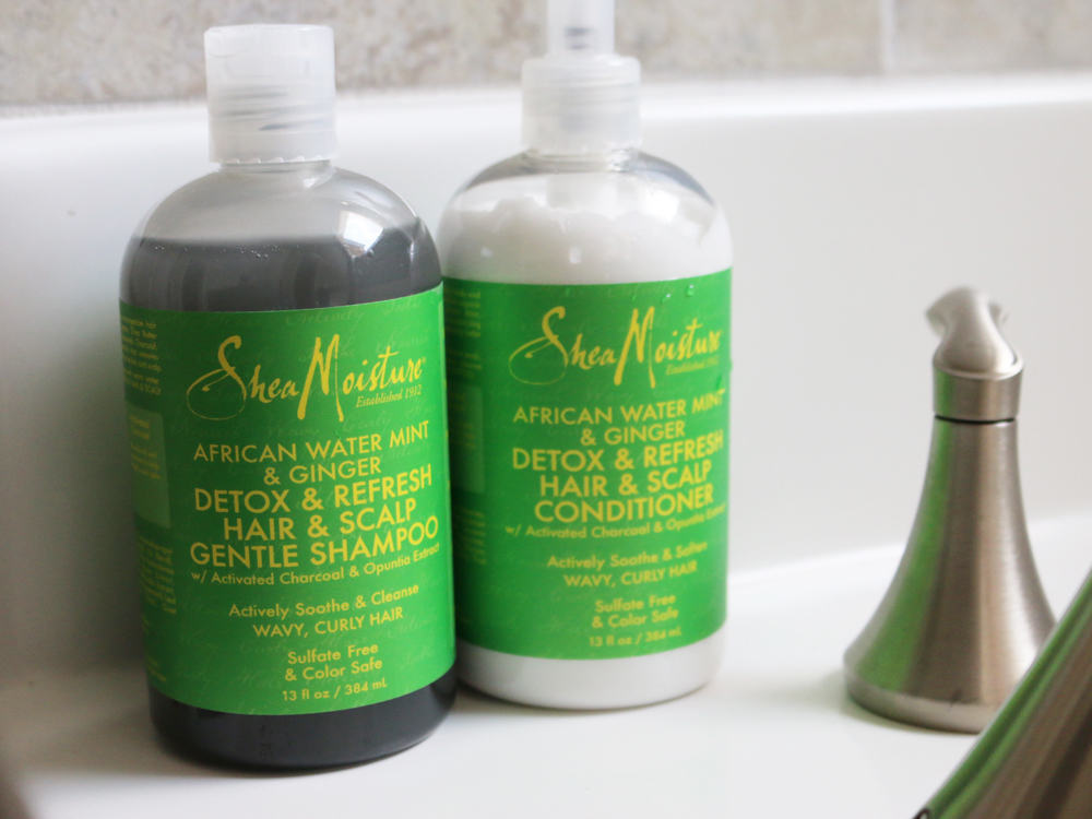 shea moisture detox & refresh african water mint shampoo conditioner