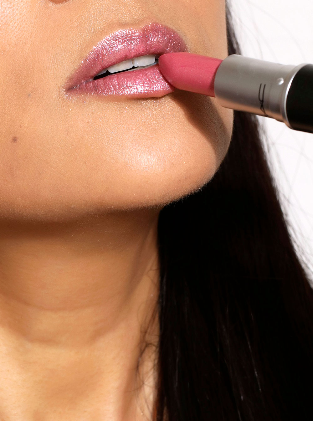 mac rose dipped lipstick