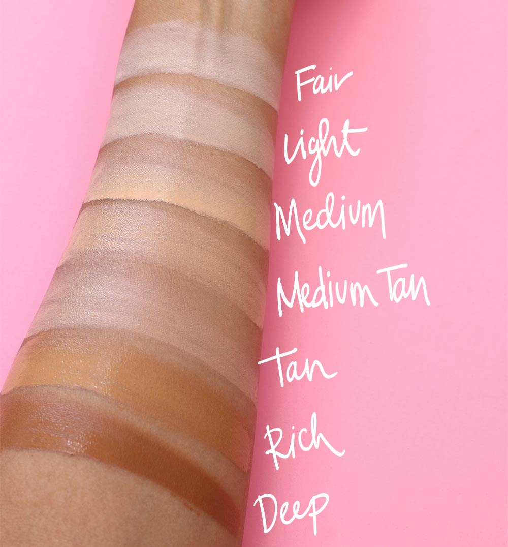 it cosmetics bye bye lines foundation swatches
