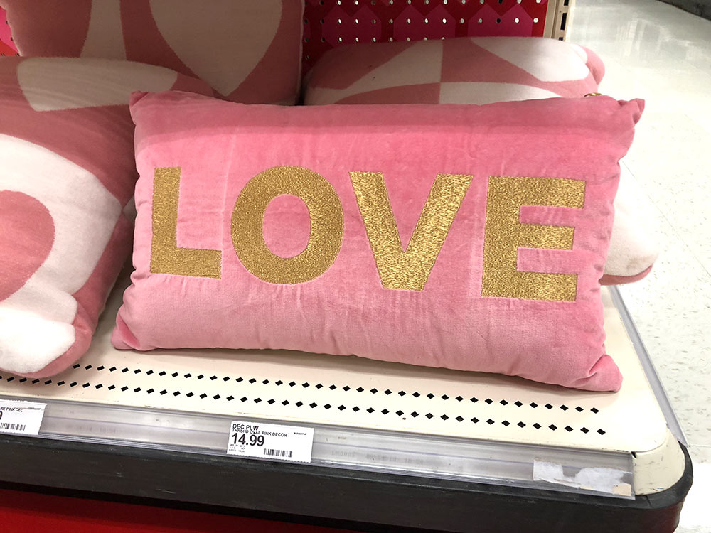 pink love pillow