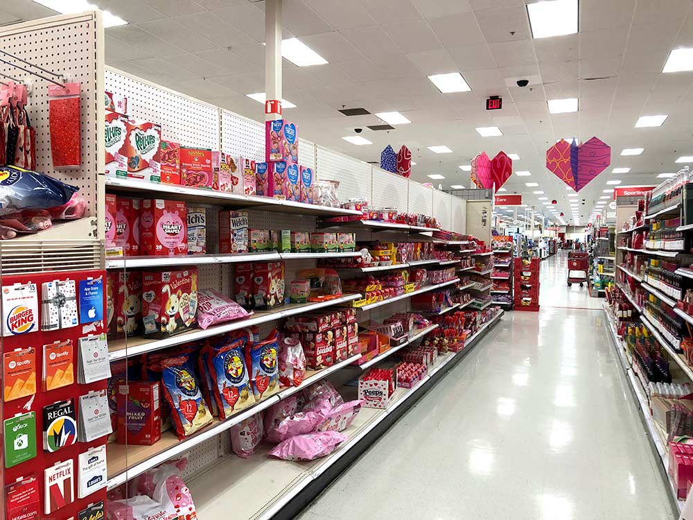 valentines candy aisle