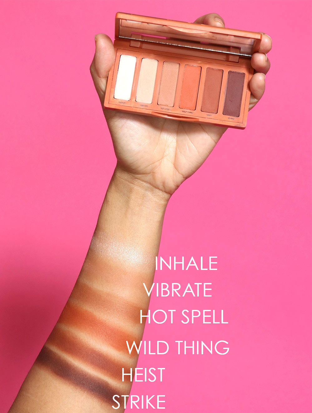 urban decay naked petite heat swatches
