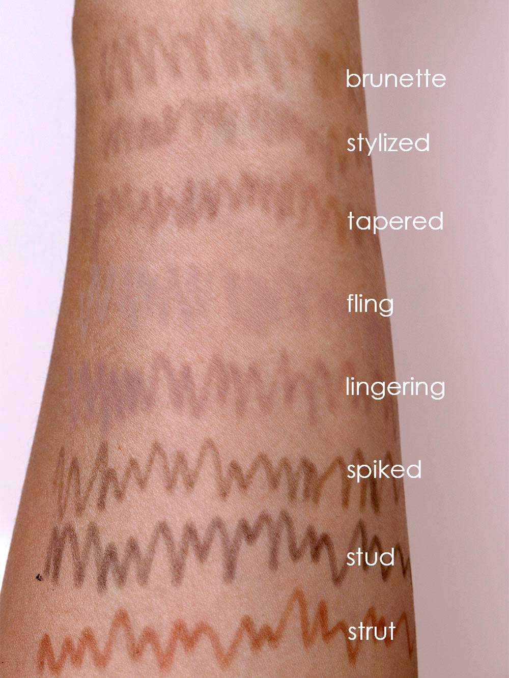 mac eye brows styler swatches