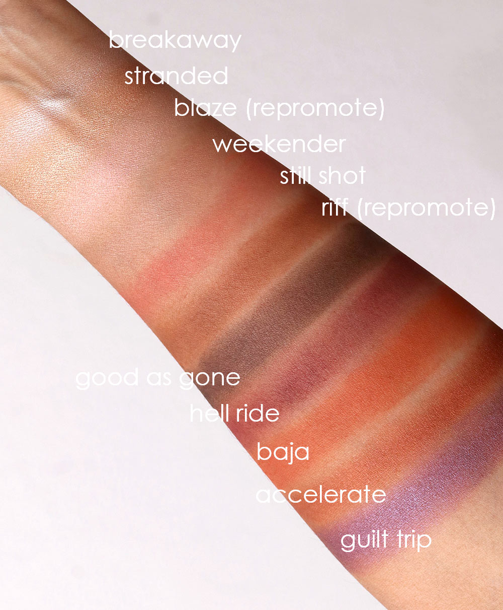 urban decay born to run swatches 1
