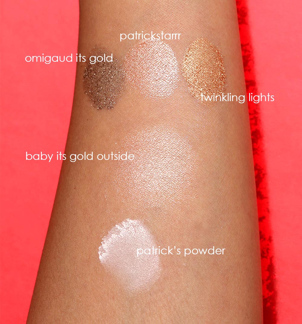 mac patrick starrr holiday collection swatches 2