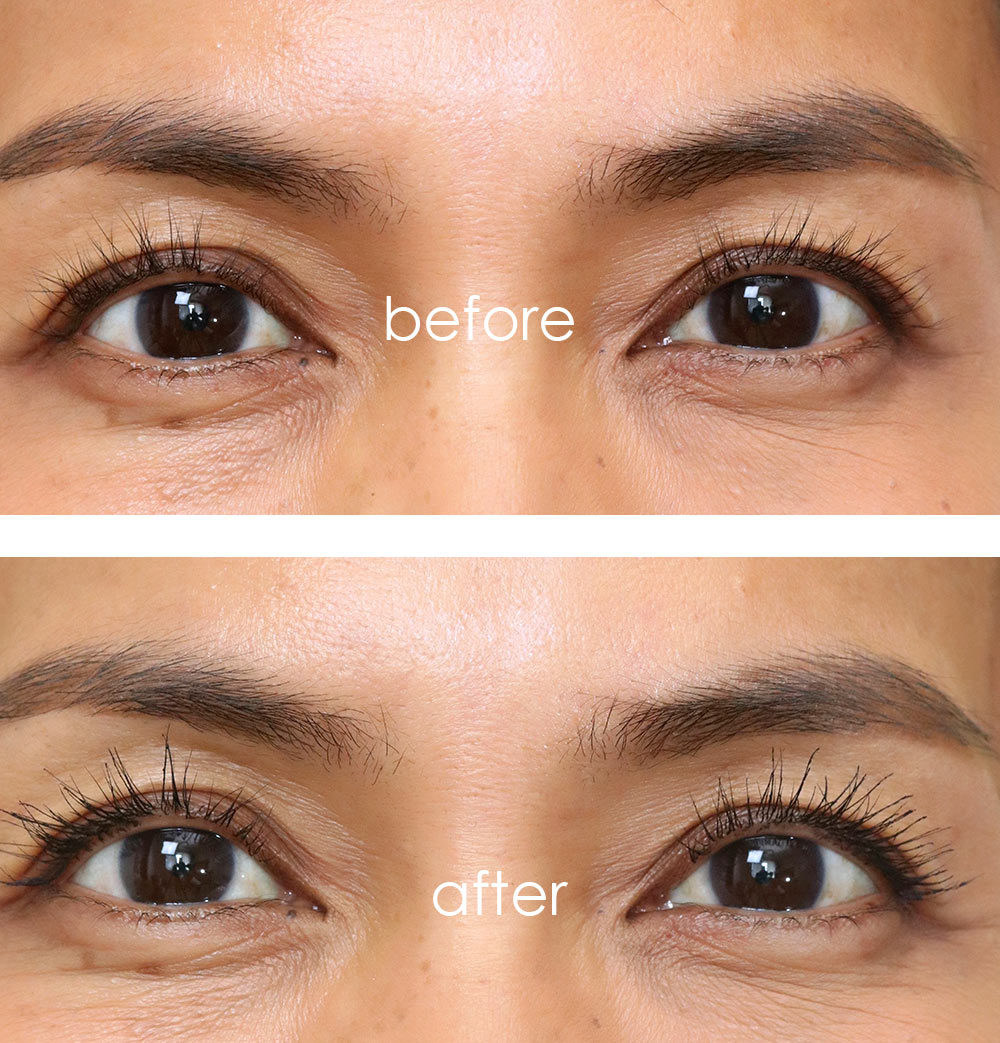 it cosmetics drybar lash blow out mascara before after