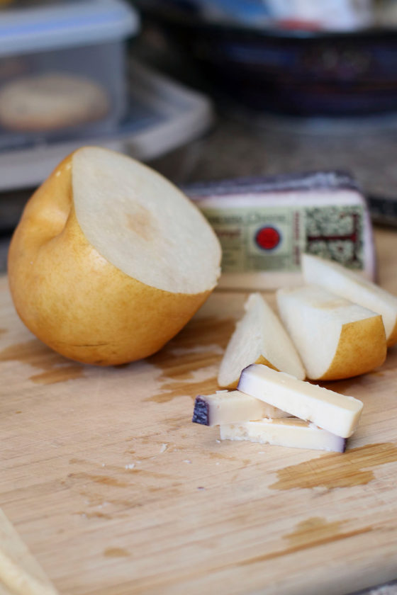 New Favorite Easy Snack: Asian Pears and Creamy Toscano Cheese