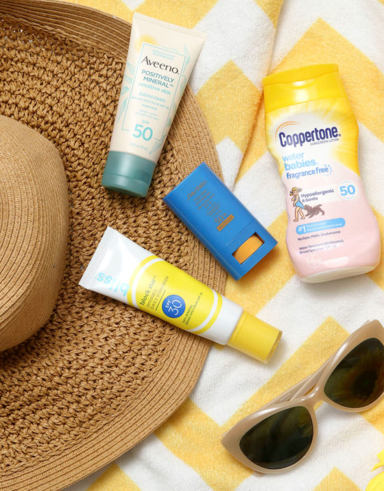 Sunscreen Roundup, Part 3: Bliss Block Star Invisible Daily Sunscreen SPF30, Aveeno Positively Mineral Sensitive Skin Sunscreen SPF 50 for Face, Coppertone Water Babies Fragrance Free SPF 50